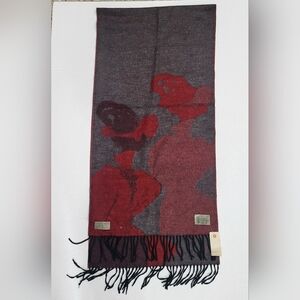 Vintage NWT Hasting & Smith Fringe Scarf Acrylic Cashmink Faux Cashmere 80s